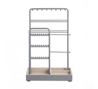 Jewellery Stand with Velvet Tray, Dove Grey