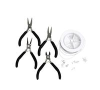 Jewellery Starter Kit 4 Pliers Beading Wire Findings For Bracelets Necklaces