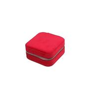 Jewellery Storage Box Multifunctional Jewelry Protection Double Storage Box with Compartments(Red)