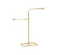 jewellery storage Gold Electroplated Iron Dual Bar Jewelry Stand Bracelet | Ring Display Holder