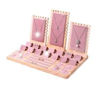 jewellery storage Wooden Jewelry Display Stand Necklace Earring Ring | Organizer for Boutique Craft Show