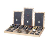 jewellery storage Wooden Jewelry Display Stand Necklace Earring Ring | Organizer for Boutique Craft Show