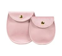 Jewellery Travel Case Jewellery Pouch Snap Button Soft Velvet Bag Envelope Jewelry Packaging Wedding Bracelet Necklace Earrings Rings(Pink-9X10cm)
