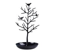 Jewellery Tree Retro Iron Art Jewelry Earring Storage Ra Home Decorative Crtwork Stand Love Letter Display Holder(Black)