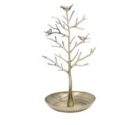 Jewellery Tree Stand Metal Alloy Bird Tree Earring Stand Jewelry Display Holder Suspending Shape Accessory Showcase(Ancient cyan Bird Tree)