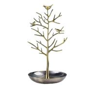 Jewellery Tree Stand Retro Iron Art Jewelry Earring Storage Ra Home Decorative Crtwork Stand Love Letter Display Holder(Ancient cyan)