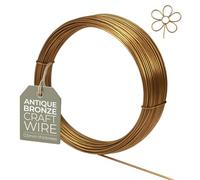 Jewellery Wire, Antique Bronze 0.5mm 24 Gauge - Non-Tarnish Bronze Coloured Copper Craft Wire for Jewellery Making, Beading & Crafts - 15m