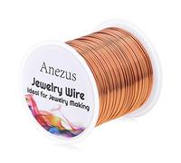 Jewellery Wire for Jewellery Making, Anezus Craft Wire, Tarnish-Resistant, Copper, Bead Wire for Jewellery Making and Crafts (0.6 mm, Copper)