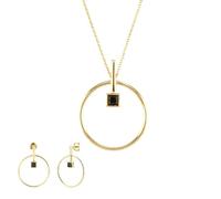 jewellery women's A geometry and earrings round pendant necklace, beautiful set accessories for bride bridesmaid jewelry