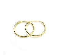 jewellerybox 9ct Gold 12.5mm Hoops Sleeper Earrings