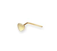 jewellerybox 9ct Gold 3mm Heart Nose Stud