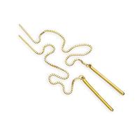 jewellerybox 9ct Gold Bar Pull Through Earrings