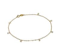 jewellerybox 9ct Gold & Clear CZ Crystal 7.5 Inch Extender Bracelet