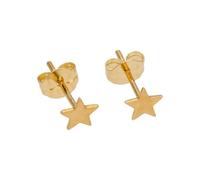 jewellerybox 9ct Gold Flat Star Stud Earrings