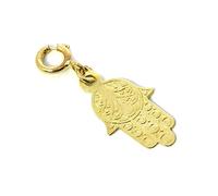 jewellerybox 9ct Gold Hamsa Hand Clip on Charm