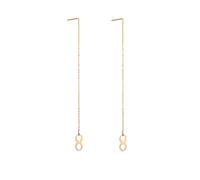 jewellerybox 9ct Gold Infinity Pull Through Earrings