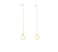 jewellerybox 9ct Gold Karma Circle Pull Through Earrings