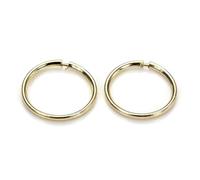 jewellerybox 9ct Gold Lightweight Plain 10mm Hoop Sleeper Earring Hoops