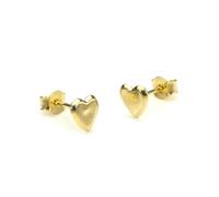 jewellerybox 9ct Gold Small Flat Heart Stud Earrings/Hearts/Studs/Earring