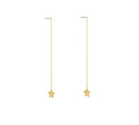jewellerybox 9ct Gold Star Pull Through Earrings