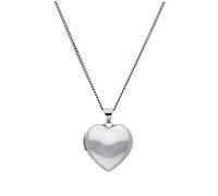 jewellerybox 9ct White Gold Heart Locket on 18 Inches Chain