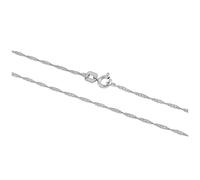 jewellerybox 9ct White Gold Singapore Chain 20 Inches