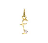 jewellerybox 9ct Yellow Gold 0.4pts Diamond Alphabet Letter M Pendant