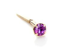 jewellerybox 9ct Yellow Gold Andralok 3mm Amethyst Round Crystal Nose Stud