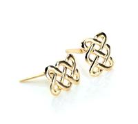 jewellerybox 9ct Yellow Gold Andralok Celtic Knot Design Stud Earrings