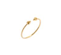 jewellerybox 9ct Yellow Gold Double Nugget Adjustable Open Ring