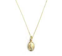 jewellerybox 9ct Yellow Gold Miraculous Mary Medal Pendant - No chain