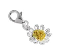 jewellerybox Gold Dipped & Sterling Silver Daisy Flower Clip on Charm