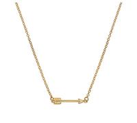 jewellerybox Gold Dipped Sterling Silver & Genuine Diamond 18 Inch Arrow Necklace