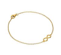 jewellerybox Gold Dipped Sterling Silver & Genuine Diamond 7 Inch Infinity Symbol Bracelet