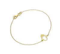 jewellerybox Gold Dipped Sterling Silver Hamsa Hand 7 Inch Bracelet