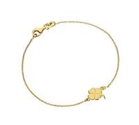 jewellerybox Gold Plated Sterling Silver Four Leaf Clover 7 Inch Bracelet
