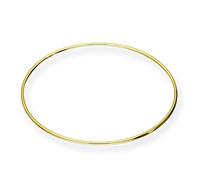 jewellerybox Gold Plated Sterling Silver Round Bangle 68mm