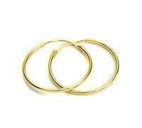 jewellerybox Light 9ct Gold 18mm Diameter Sleeper Hoop Earrings