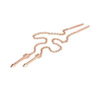 jewellerybox Rose Gold Dipped Sterling Silver Arrow Pull Through Earrings