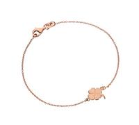 jewellerybox Rose Gold Dipped Sterling Silver Four Leaf Clover 7 Inch Bracelet