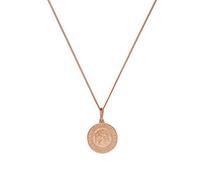 jewellerybox Rose Gold Dipped Sterling Silver Saint Christopher Medal on 16 Inches Chain