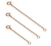 jewellerybox Rose Gold Dipped Sterling Silver Train Chain Extender 4 Inches