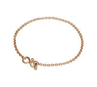jewellerybox Rose Gold Plated Sterling Silver Infinity T Bar Bracelet 7 Inch