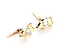 jewellerybox Small 9ct Yellow Gold Triple Hearts Stud Heart Earrings/Studs