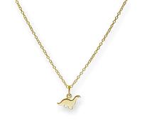 jewellerybox Small Gold Plated Sterling Silver 18 Inch Dinosaur Necklace