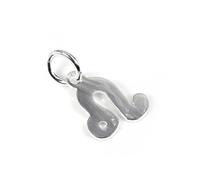 jewellerybox Small Sterling Silver 2D Aquarius Zodiac Symbol Charm
