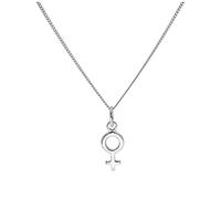 jewellerybox Small Sterling Silver Female Symbol Necklace 20 Inches