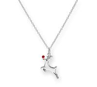 jewellerybox Sterling Silver 18 Inch Rudolph Reindeer Necklace