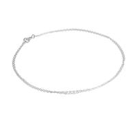 jewellerybox Sterling Silver 1mm Flat Cable 10 Inch Double Anklet