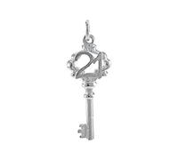 jewellerybox Sterling Silver 21st Key Charm
